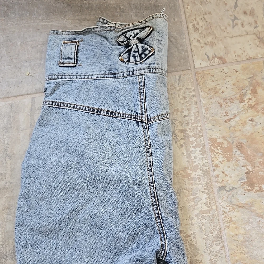 True 80s Vintage Jordache Bows  High-Waisted Denim Shorts Xs 00 0 Ribcage Retro